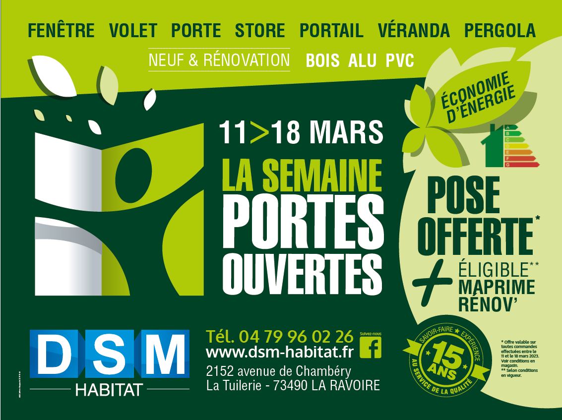 Porte ouverte chez DSM Habitat du 11 au 18 mars 2023