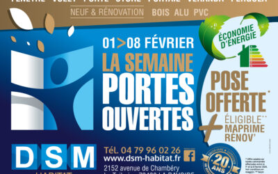 Portes ouvertes du 1er au 8 février 2024. Pendant toute cette semaine, la pose est offerte !